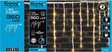 Feeric Lights & Christmas Ijspegelverlichting -360 leds - warm - 600 cm- buiten -batterij