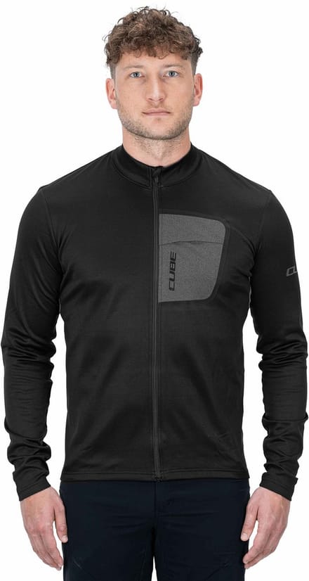 CUBE Fietsshirt ATX JERSEY FULL ZIP L/S BLACK S