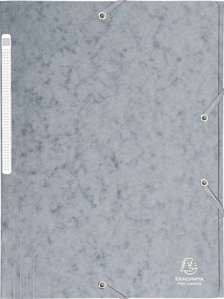 Exacompta 25x Elastomap Maxi capacity in glanskarton 425gm2 - A4 - Grijs - 17110H
