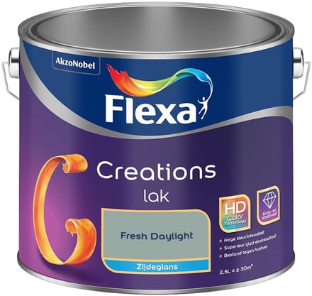 Flexa - Creations Lak Zijdeglans - Fresh Daylight - Mengverf - 2,5 L