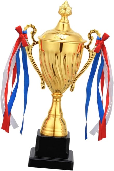Voetbal Trofee - Winnaars Beker - Competitie Prijs - Robuust Metaal - 45 cm - Goud