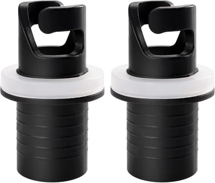 Opblaasbare Boot Adapter - Kajak Adapter Ventiel - Boot Opblazen - Stevige Kunststof Structuur - 2 Stuks - Zwart