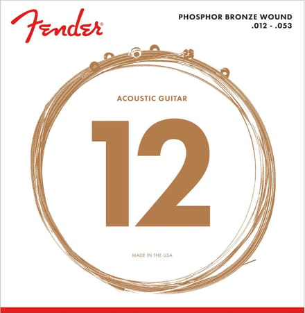 Fender 60L Phosphor Bronze Snaren voor Akoestische Gitaar (12-53)