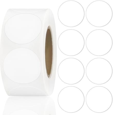 Allecto - Ronde Stipstickers - Kleurcodering - Zelfklevend - Wit