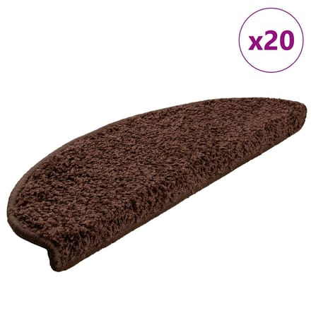 vidaXL - Zelfklevende - trapmatten - 20 - st - 65 - x - 21 - x - 4 - cm - Non-Slip - Bruin