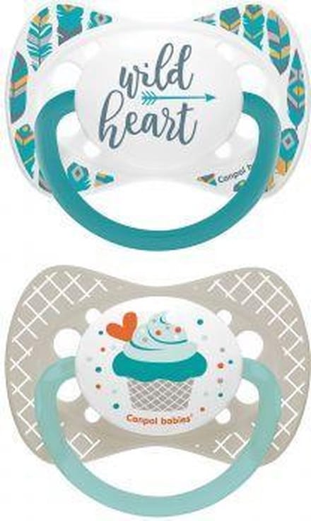 Canpol Wild heart fopspenen 2 st. set 18+ maanden