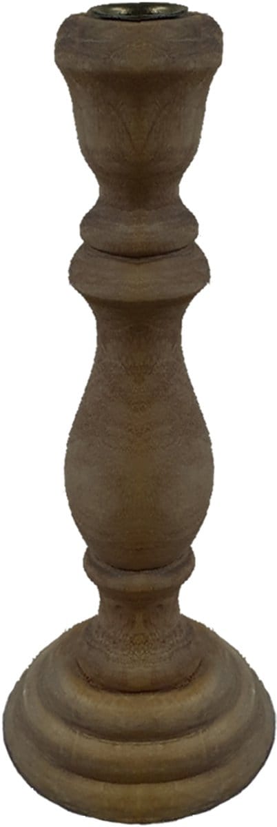 by Mooss - Kandelaar - Hout - 30 cm - Landelijk - Stoer - Sober - Landelijk - Sfeervol - Decoratie