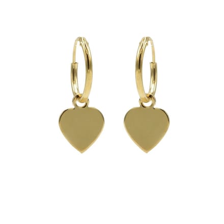 Karma Oorringen Hoops Heart Goud