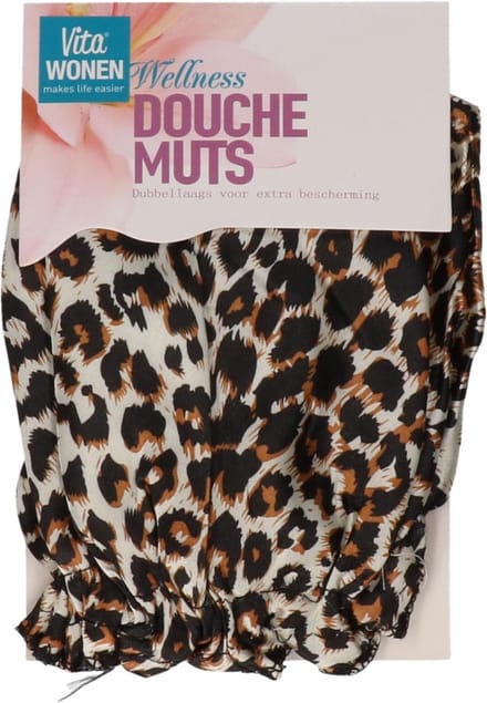 Panter print douchemuts | Douchen | Badmuts | Haarverzorging | Shower cap | Bad muts Douche muts | Panterprint
