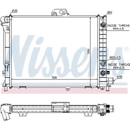 Radiator, motorkoeling NISSENS 64033A