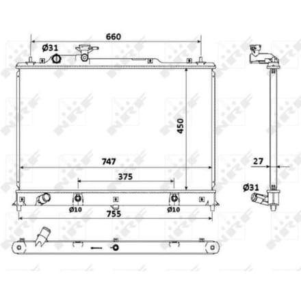 Radiator, motorkoeling NRF 53904