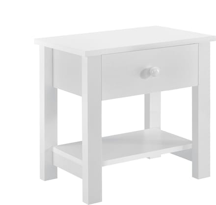 Nachtkastje Capri 40x29,7x41,5 cm met lade en plank wit