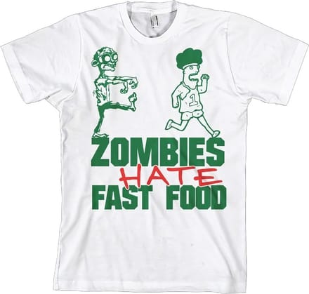 Hybris Zombies hebben een hekel aan fastfood! White