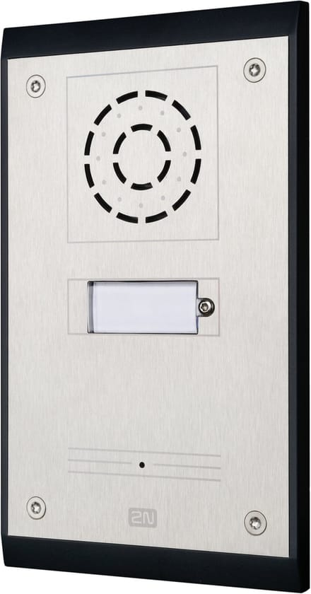 DEURINTERCOM - 2N Uni IP - 1 druktoets / button - met deuropener-relais - opbouw - VoIP/IP/SIP -parlofoon