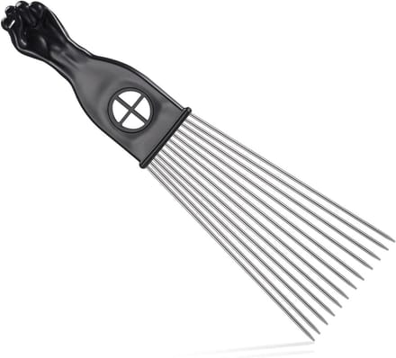 Afro Kam - Haar Krul Kam - Haar Styling - Brede Tand - 24 cm - Zwart