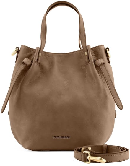 FREDsBRUDER Leren handtas schoudertas Just Easy Little Basket Black zwart