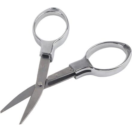 Mini Ciseaux de Pêche Pliants en Acier Inoxydable Porte-clés Emballage carte blister(Mèche) gray