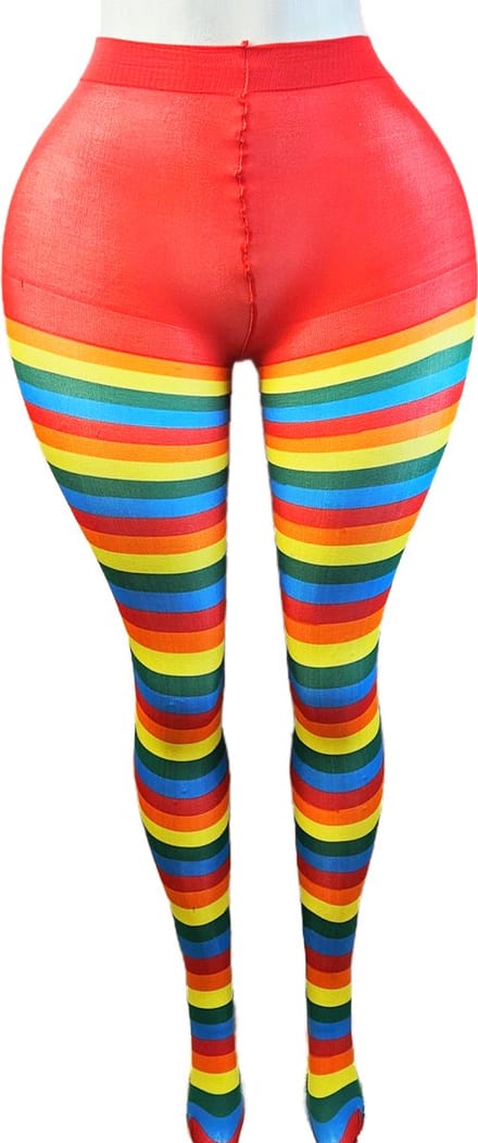 BamBella ® - Panty - onesize - maillot pantys Dames - Onesize - regenboog gothic feest halloween