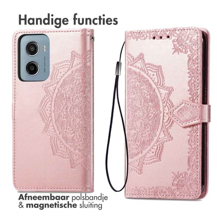 imoshion Mandala Bookcase voor de Motorola Moto G05 / E15 - Rosé Goud