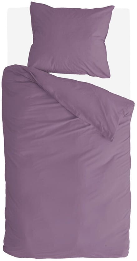 Byrklund Dekbedovertrek Pure & Plain - 140x220 - 100% Katoen (BCI) - Paars