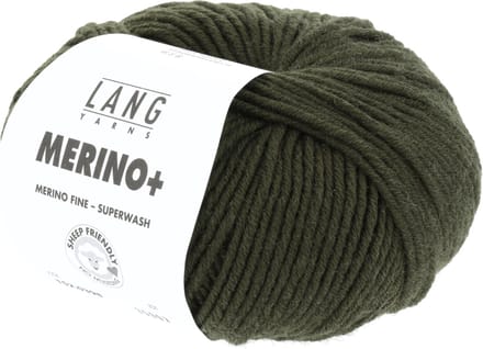 Lang Yarns Merino Plus - 398 donker olijfgroen - Merinowol Garen