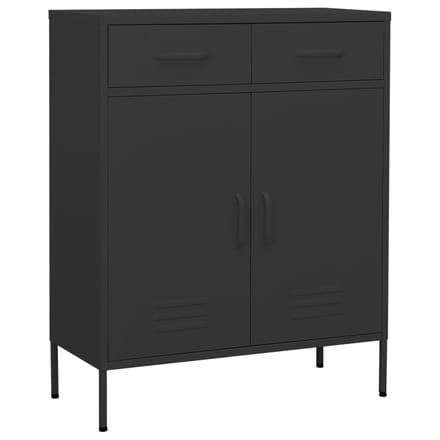 vidaXL - Opbergkast - 80x35x101,5 - cm - staal - antracietkleurig