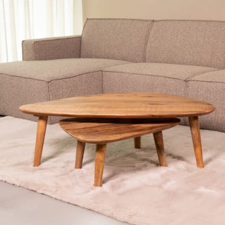 LABEL51 Gregg Salontafel - Naturel - Hout - 110 cm