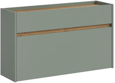 Drive schoenenkast 1 vouwdeur, 1 lade salvie decor.