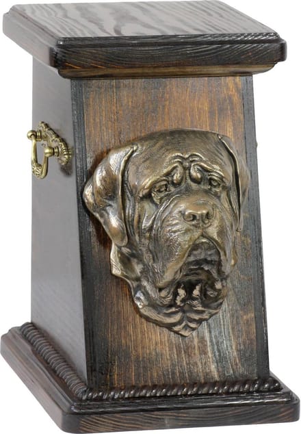 Engelse Mastiff urn - elegante gedenkurn met hondenbuste