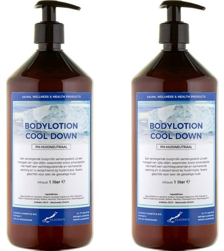 Bodylotion Cool Down 1 Liter - met gratis pomp - set van 2 stuks