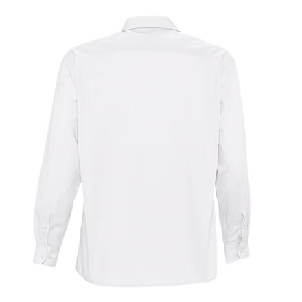 SOLS Heren Baltimore Poplin Overhemd met Lange Mouwen (Wit)