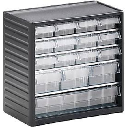 Treston onderdelenkast serie 290C, 16 schuifladen