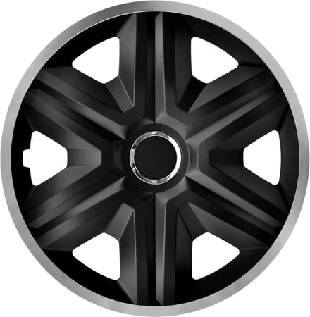 NRM FAST LUX - wieldoppen 14" - Set van 4 stuks - zwart / zilver