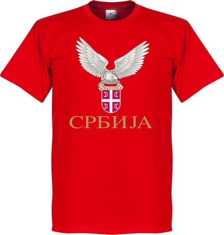 Servië Crest T-Shirt - Rood - S