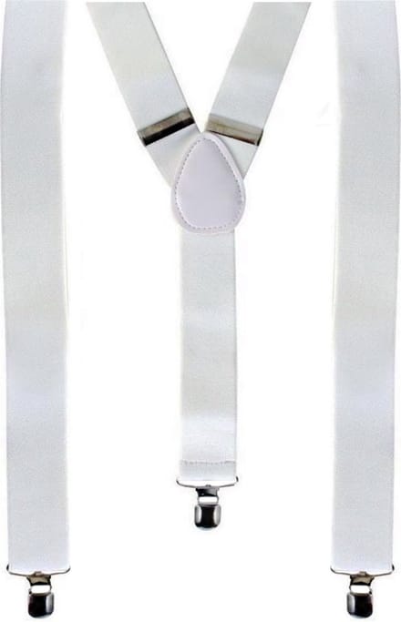 Bretels - Wit witte bretels 1 set