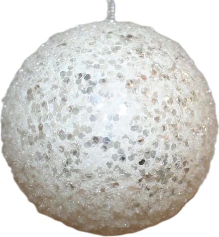 Goodwill Kerstbal Wit D 10 cm  Per 3 stuks -