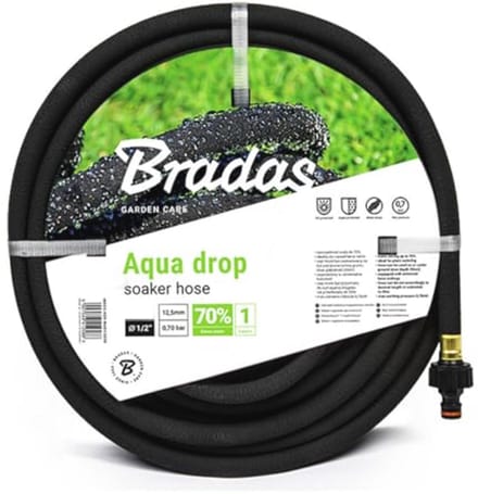 Druppelslang 1/2 inch - 7,5 m - Zwart - Ideale oplossing voor tuindruppels