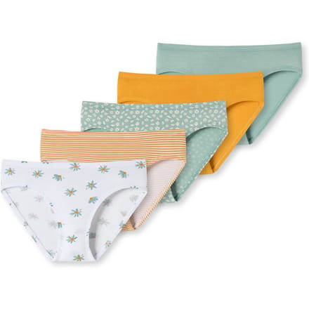 Schiesser 95/5 Organic 5 Pack Meisjes Onderbroek - Maat 104