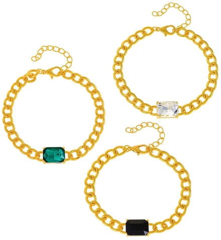 Dailygoods- Armband Set 3 Stuks - Verstelbare Gouden Armbanden
