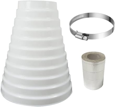 Universeel verloopstuk voor ventilatiesystemen 100-200 mm - Duct Inline Reducer Increaser Connector