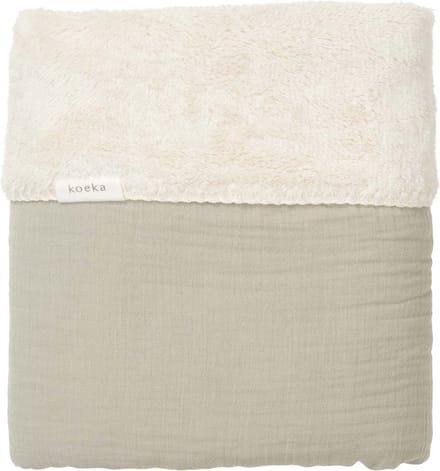 Koeka wiegdeken teddy Faro sage 75x100