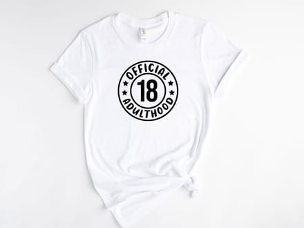 Lykke Official Adulthood | 18 Jaar | Dames - Heren - Unisex | Katoen | Wit | Maat M