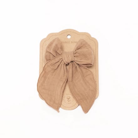 Mrs Ertha Fable haarclip met strik - Taupe
