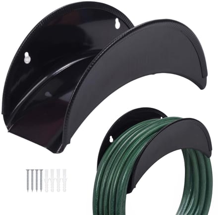 Slanghouder - set van 2 - tot 38 m tuinslang - zwart