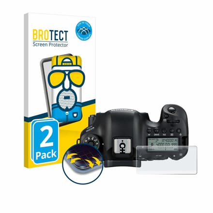 BROTECT - Screenprotector voor Canon EOS 6D (Schouderdisplay) - Folie Beschermfolie matte volledig dekking 2 Stuks