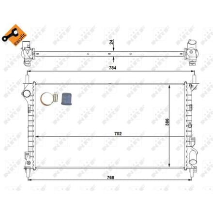 Radiator, motorkoeling NRF 53713