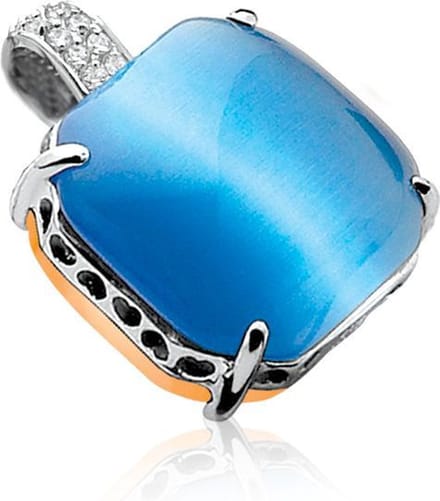 Zinzi zih667b - Zilveren hanger - Cateye - Blauw