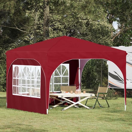 vidaXL - Pop-up - Feesttent - 290 - x - 290 - x - 245 - cm - Bordeauxrood