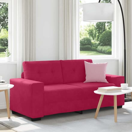 vidaXL - Loveseat - Sofa - Wijnrood - 180x77x82 - cm - Fluweel