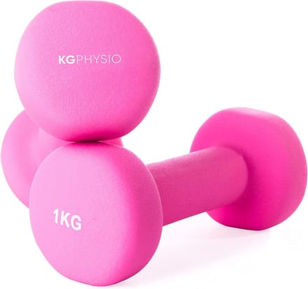 Neopreen Dumbbell Set met 2 A3 Oefenposters voor Thuisworkouts – Gewichten van 1-10 kg